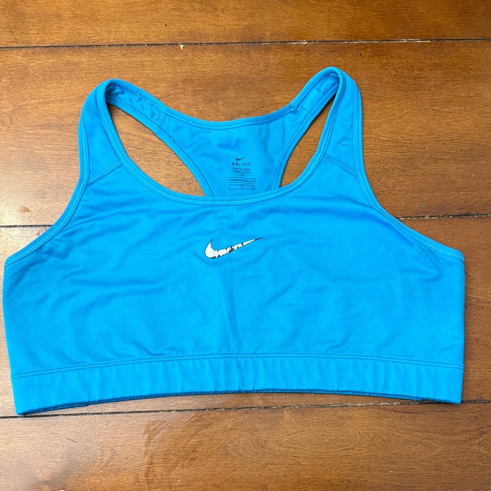 Nike Blue Sports Bra Medium Impact Performance